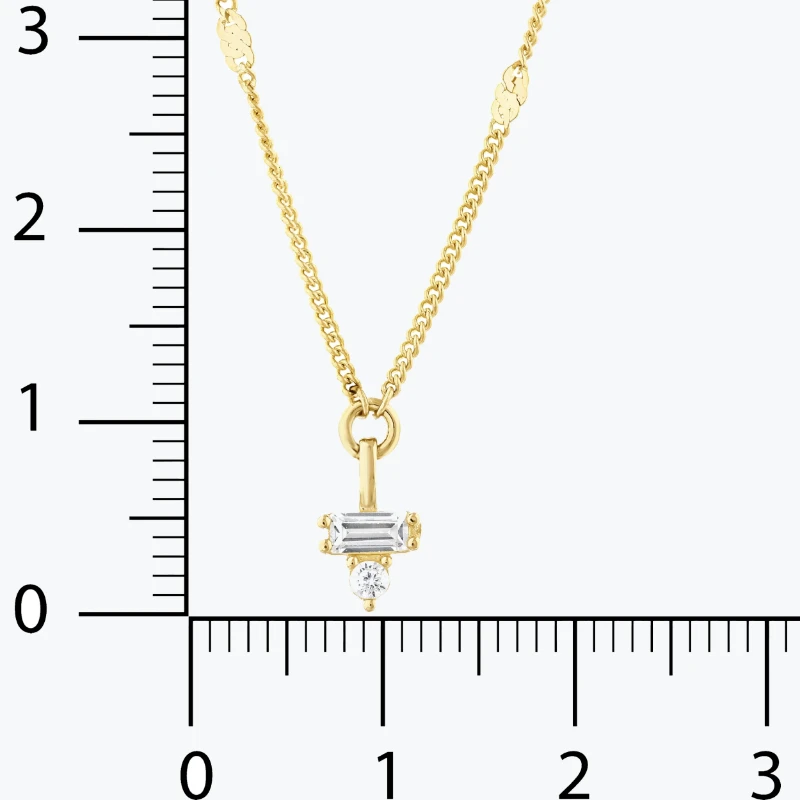 Minimal ve Baget Taşlı Aynalı Zincir Choker resmi