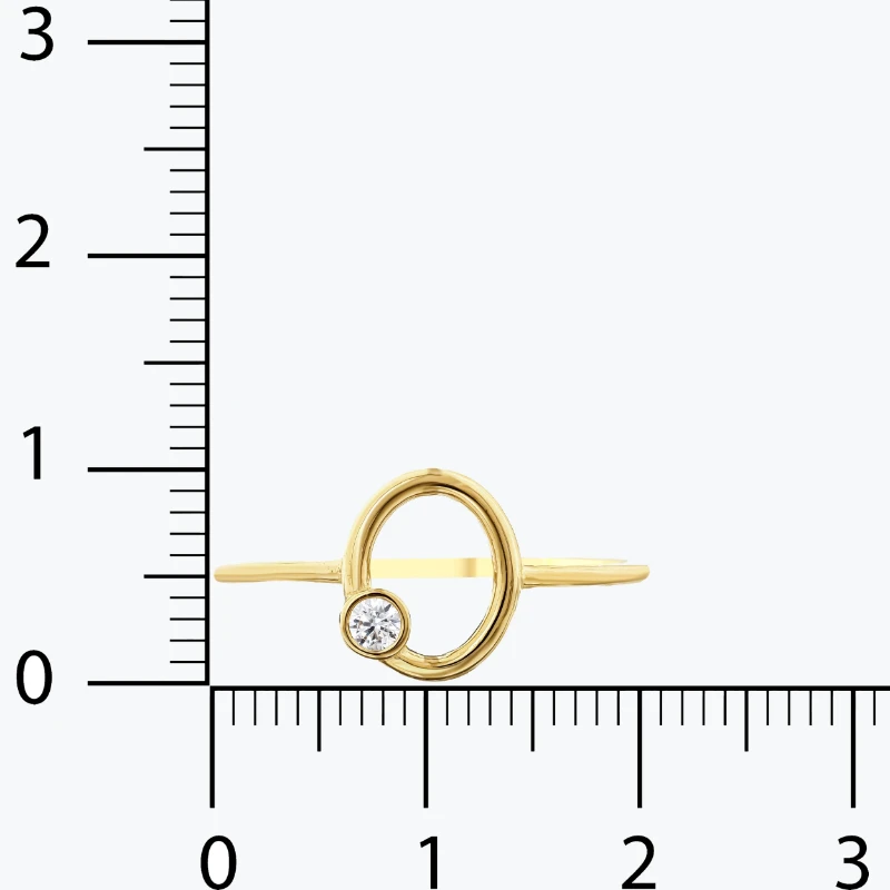 Minimal Taşlı Oval Çerçeve Yüzük resmi