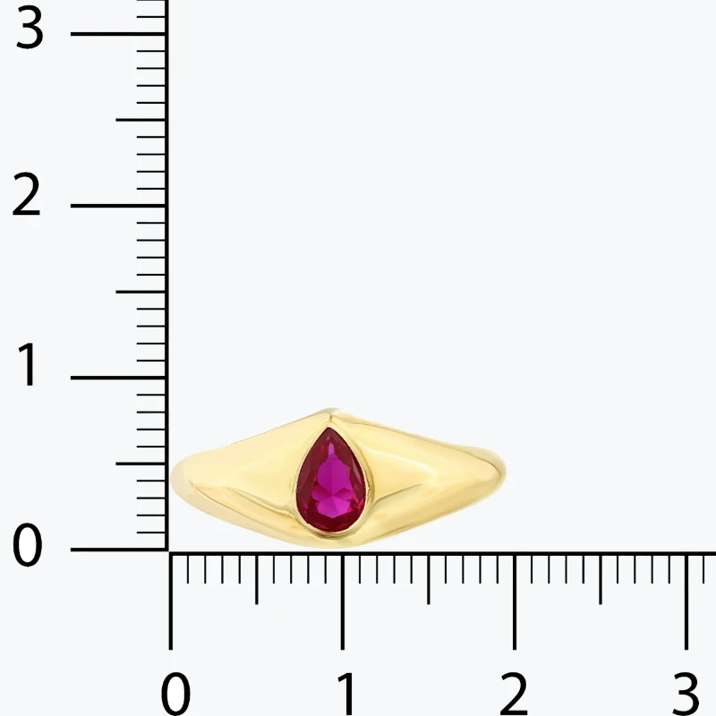 Ruby Damla Taşlı Yüzük resmi