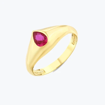 Ruby Damla Taşlı Yüzük resmi