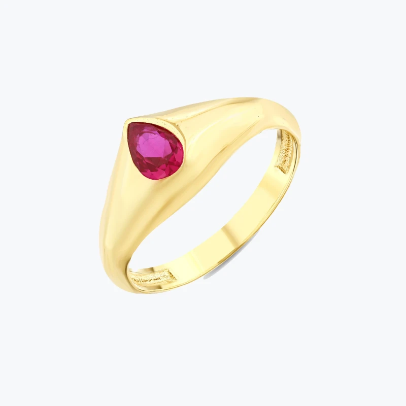 Ruby Damla Taşlı Yüzük resmi