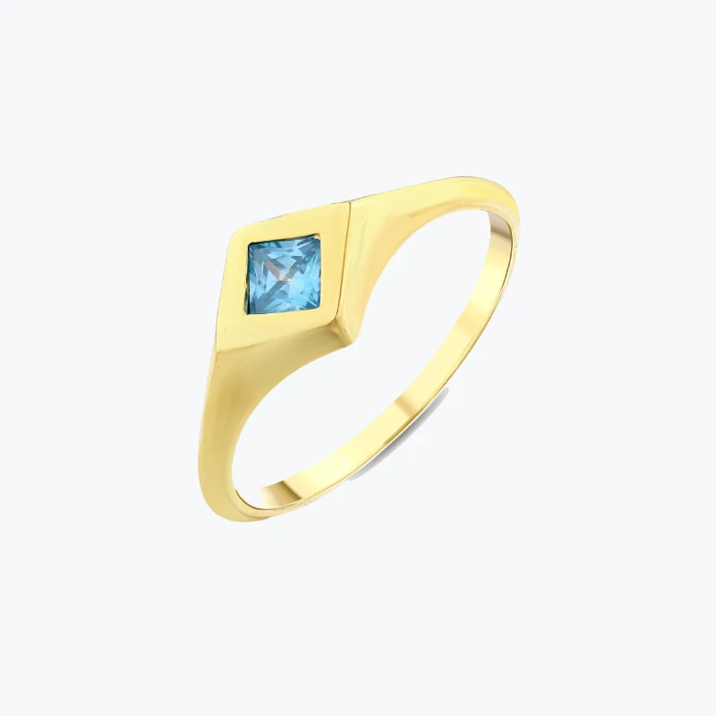 Aqua Kare Taşlı Yüzük resmi