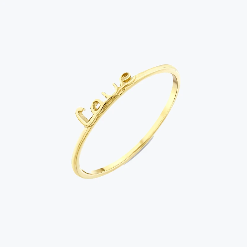 Minimal Love Yazılı Yüzük resmi
