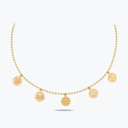 Altın 5 Charm Kolye resmi