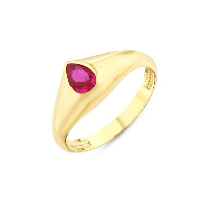 Ruby Damla Taşlı Yüzük resmi